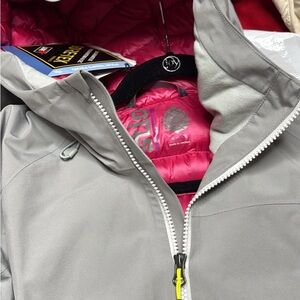 Spyder Gray and Pink Kids Raincoat